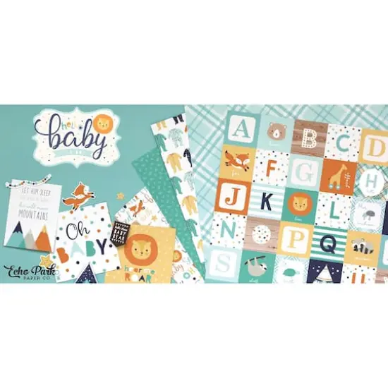 Echo Park&trade; Hello Baby Boy Collection Kit, 12" x 12" {3}