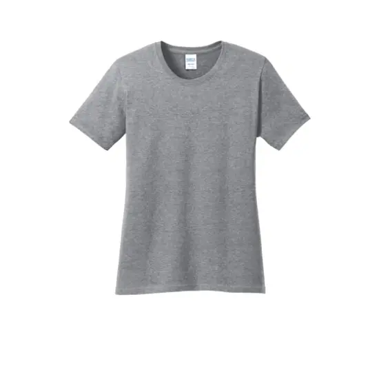 Port & Company&reg; Neutrals Core Cotton Ladies T-Shirt Athletic Heather {1}