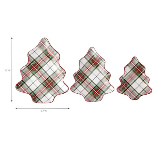 Plaid Ceramic Tree Plate Set by Ashland® {5}