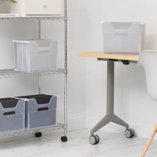 IRIS&reg; Large Open Top Plastic File Box {5}