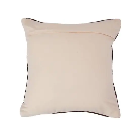 Hello Honey&reg; Brown & Natural Swiss Cross Cotton Wool Throw Pillow {4}