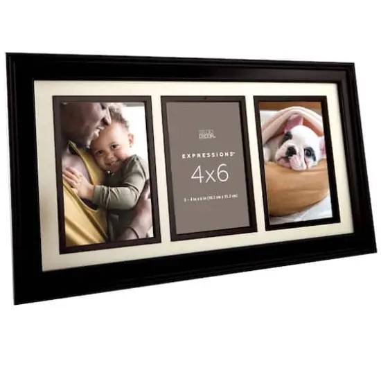 Expressions™ 3 Opening 4" x 6" Collage Frame by Studio Décor® Black {5}