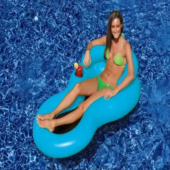 Swimline 62.5" Inflatable Blue Cool Chair Pool Lounger {3}