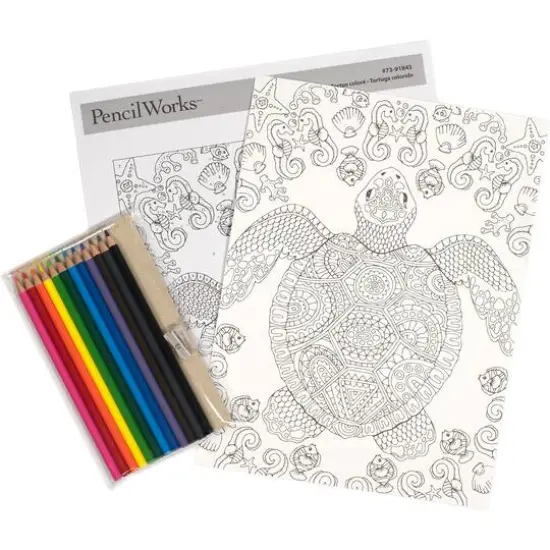PencilWorks&trade; Colorful Turtle Color by Number Kit {4}