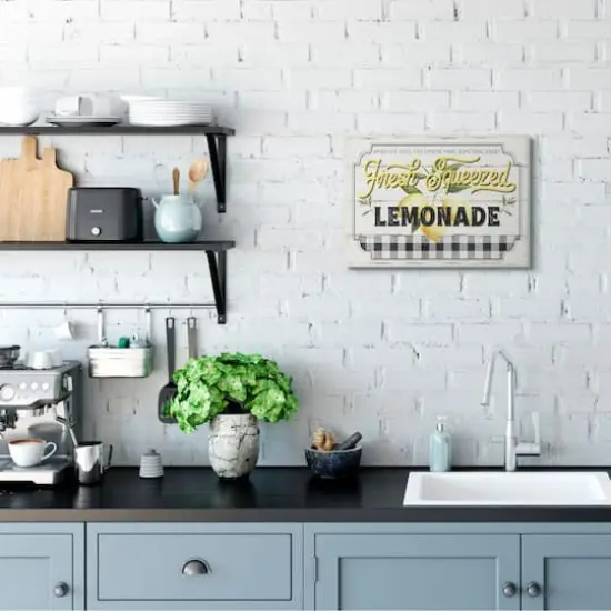 Stupell Industries White, Black, & Yellow Rustic Fresh Squeezed Lemonade Wall Plaque, 13" x 19" {3}