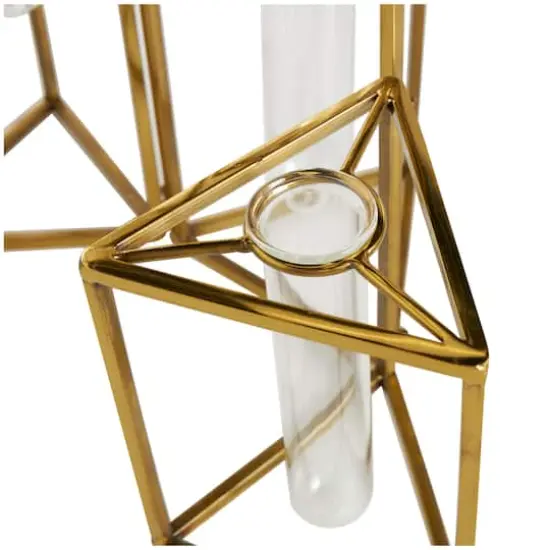 14.5" Gold Stainless Steel Test Tube Bud Vases {5}