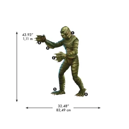 RoomMates Classic Monsters Creature from the Black Lagoon Giant Peel & Stick Wall Decals {4}