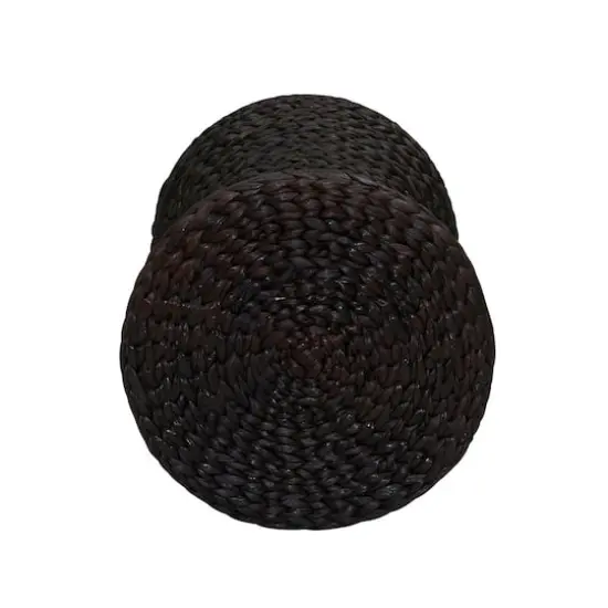 Household Essentials 21" Woven Hyacinth Hourglass End Table Brown {5}