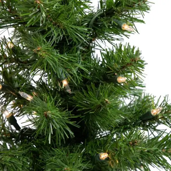 18" Pre-Lit Blackwater Fir Artificial Christmas Tree, Clear Lights {5}
