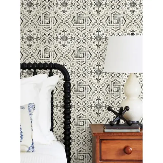 NuWallpaper Black Landondale Peel & Stick Wallpaper {4}