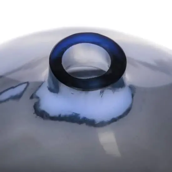 Hello Honey&reg; 8" Blue Modern Round Tinted Glass Vase {5}