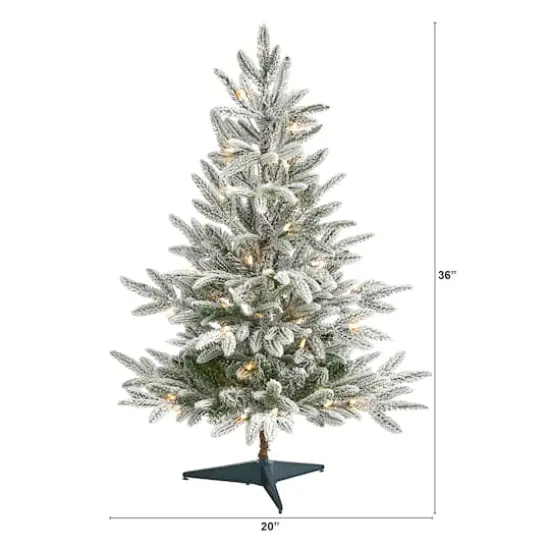 3ft. Pre-Lit Manchester Spruce Artificial Christmas Tree, Clear LED Lights {8}
