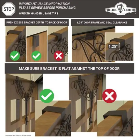 Village Lighting Adjustable Ivy Wreath Hanger White {12}