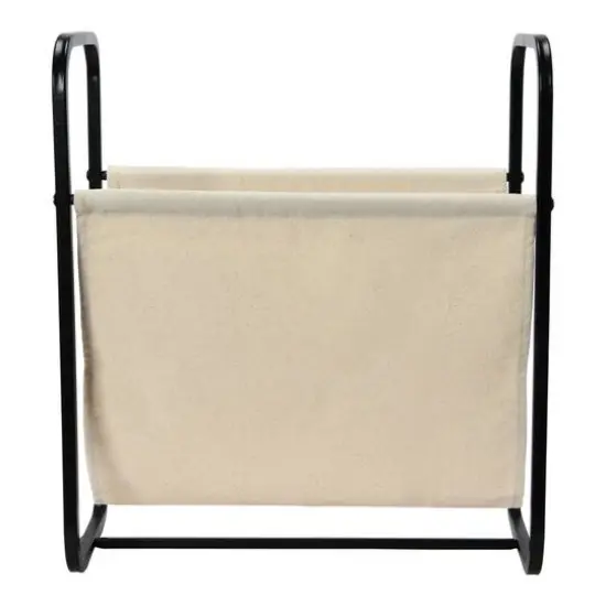 Household Essentials 20" Canvas & Metal Magazine Rack {8}