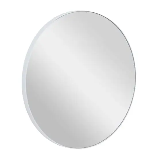 White Contemporary Wall Mirror, 30" x 1" x 30" {3}