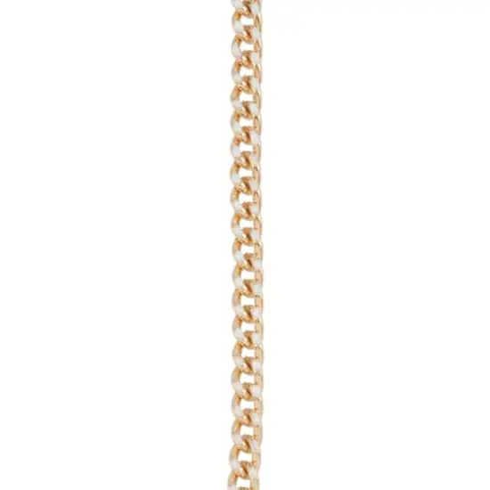 18" White & Gold Enamel Curb Chain by Bead Landing&trade; {1}