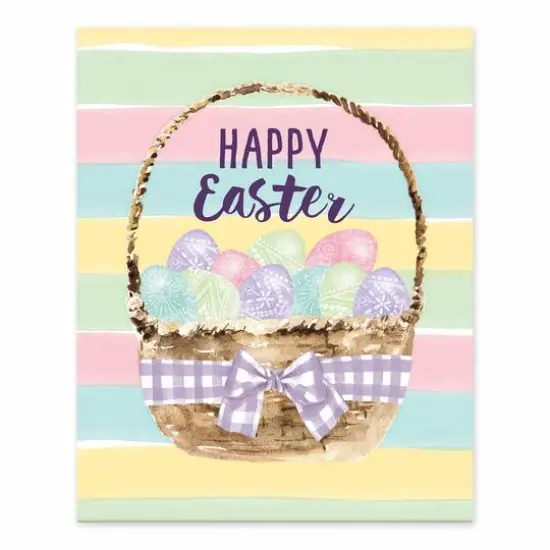 Happy Easter Basket 8" x 10" Tabletop Canvas {1}
