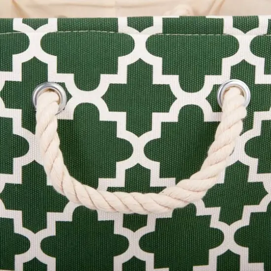 DII&reg; Small Rectangle Lattice Polyester Bin Hunter Green {7}