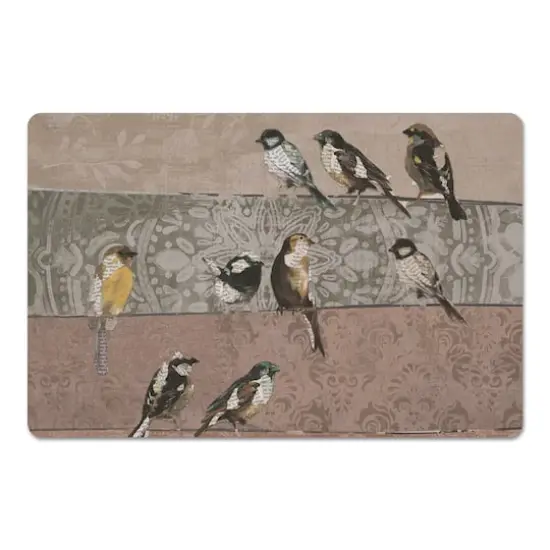 Collage Bird Patchwork 18" x 27" Floor Mat {1}