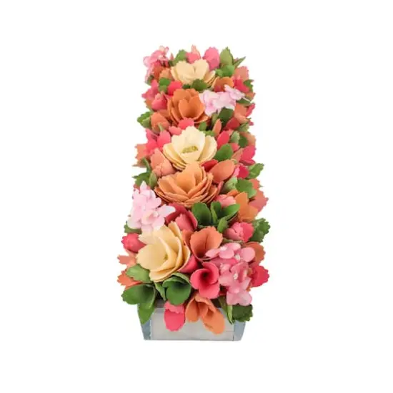 16" Multicolor Spring Floral Window Box {5}