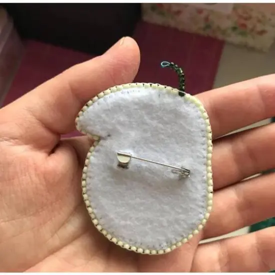 Crystal Art Beadwork Kit For Creating Brooch Avocado {6}