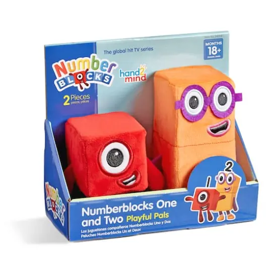 hand2mind&reg; Numberblock 1 & 2 Playful Pals Plush Set {9}