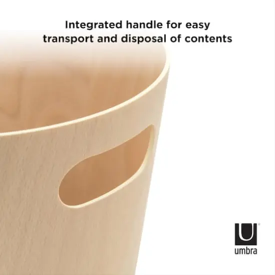 Umbra 2gal. Woodrow Trash Can Natural {6}