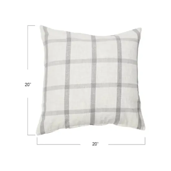 Hello Honey&reg; 20'' Square Windowpane Plaid Pillow Cover {5}