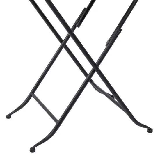 25" Gold Iron & Marble Traditional Accent Table {5}