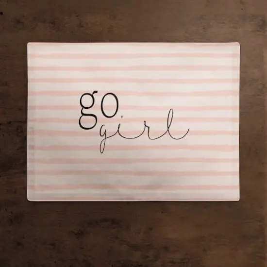 Go Girl Stripes 18" x 14" Cotton Twill Placemat {3}