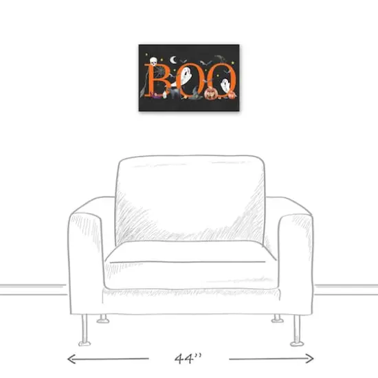 Boo Halloween Icons 18" x 12' Canvas Wall Art {4}