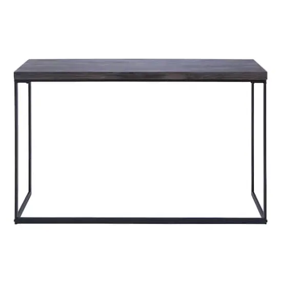 Black Contemporary Metal Console Table, 33" x 52" {1}