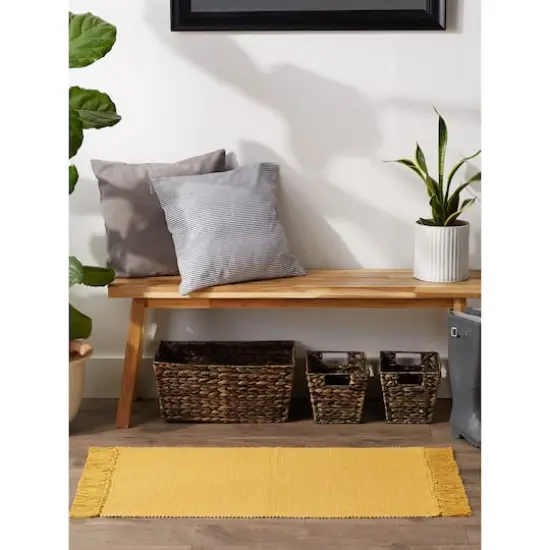 DII&reg; 2-Tone Ribbed Rug, 2ft. x 3ft. Honey Gold/Off White {5}