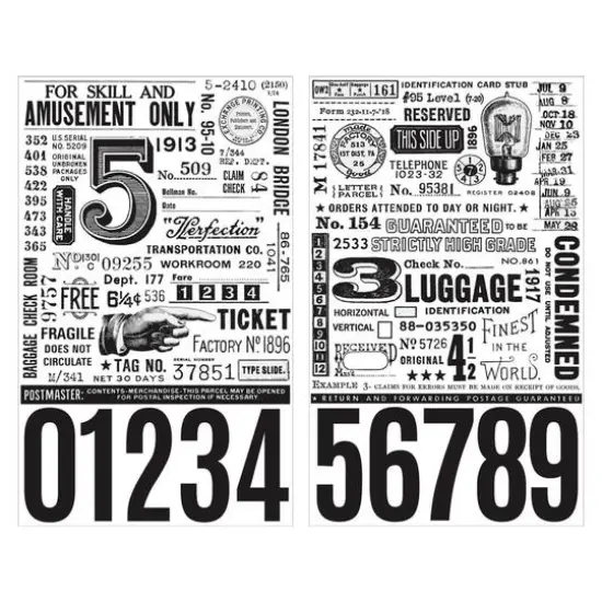 Tim Holtz&reg; Idea-Ology&reg; Remnant Rubs Eccentric Rub-Ons {3}