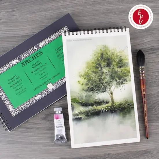 ARCHES&reg; Aquarelle 10" x 6" Cold Pressed Watercolor Travel Journal {7}