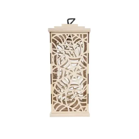 10" DIY LED Web Wood Lantern D&eacute;cor by Make Market&reg; {5}