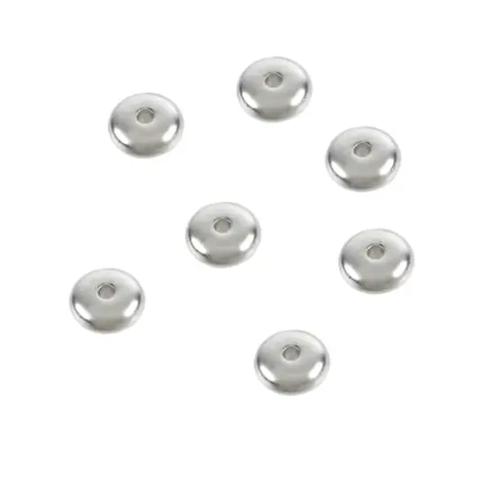 Silver Plastic Heishi Craft Beads, 6mm by Bead Landing&trade; {3}
