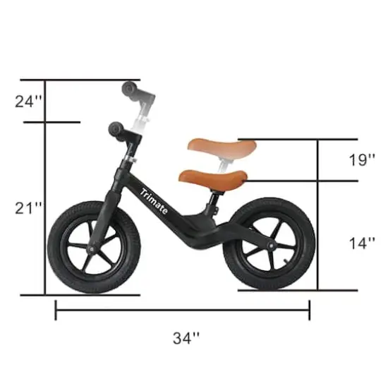 Trimate Black 2 Wheel Balance Bike {3}