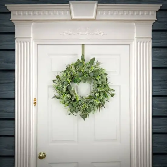 22" Eucalyptus & Grass Wreath {3}