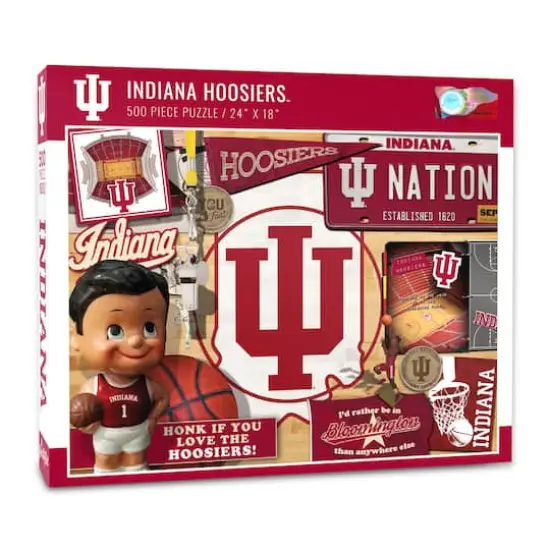 College Team Retro Series 500 Piece Puzzle Indiana Hoosiers {1}