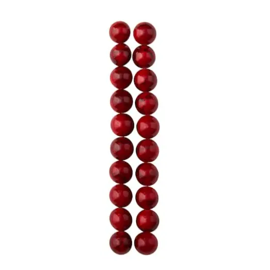 Red Dyed Quartzite Round Beads, 10mm by Bead Landing&trade; {4}