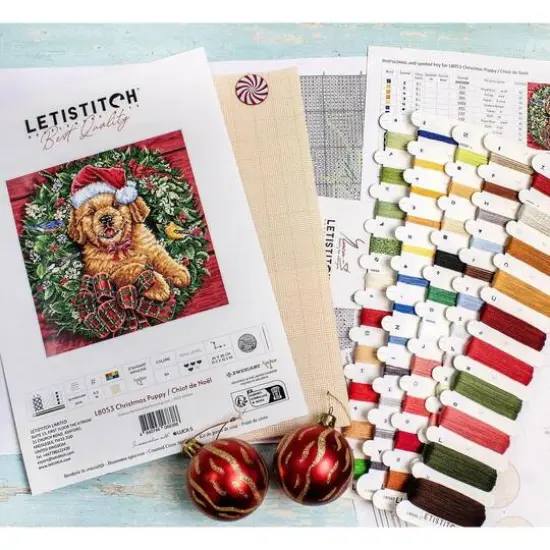 Letistitch Christmas Puppy Counted Cross Stitch Kit {8}