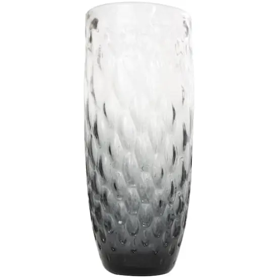 24" Black Ombre Handmade Glass Vase {5}