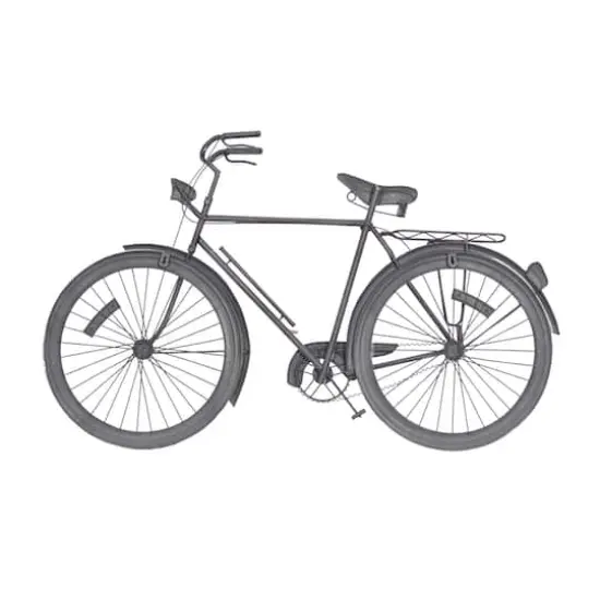Red Vintage Metal Bicycle Wall Accent {3}