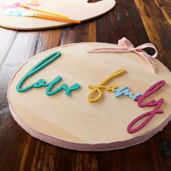 12" Unfinished Wooden Circle Plaque by Make Market&reg; {5}