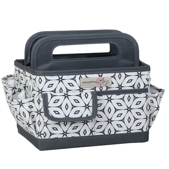 Everything Mary Geometric Gray & White Craft Caddy {1}
