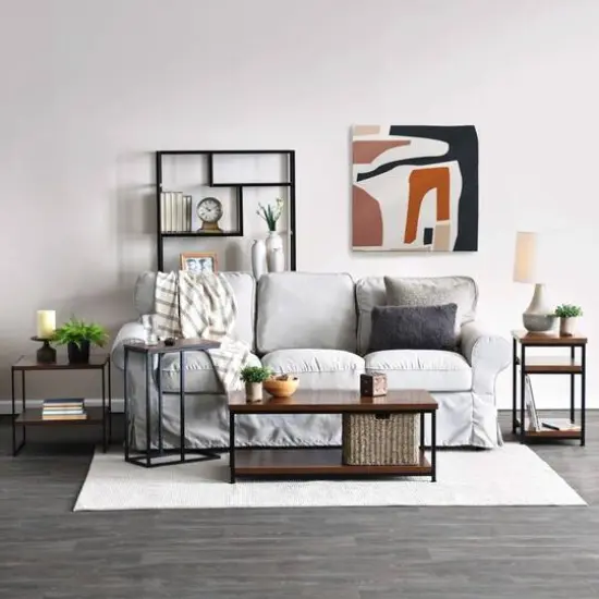 Household Essentials 39" Jamestown Coffee Table Midcentury Walnut {4}