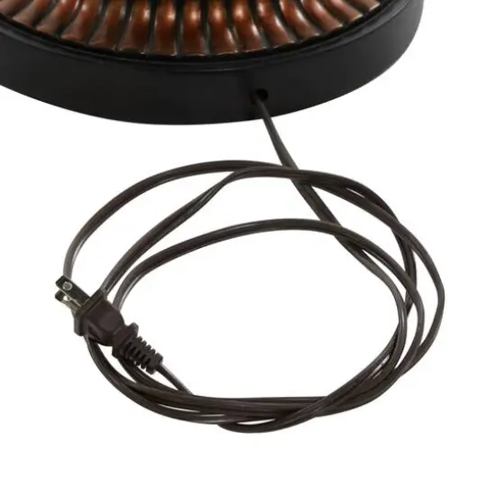 70" Black Metal Traditional Floor Lamp {4}