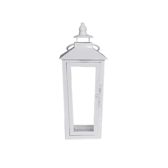 12.2" White Metal Lantern by Ashland&reg; {1}