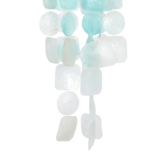 Blue Capiz shell Coastal Windchime, 24" {4}